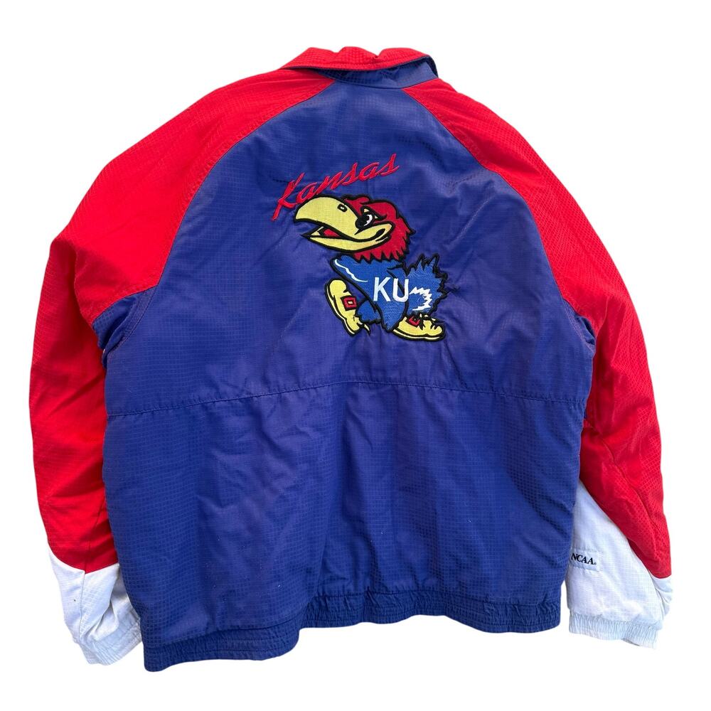 Vintage 90s University of Kansas Jayhawks KU Full Zip Jacket XL #1 Apparel -READ